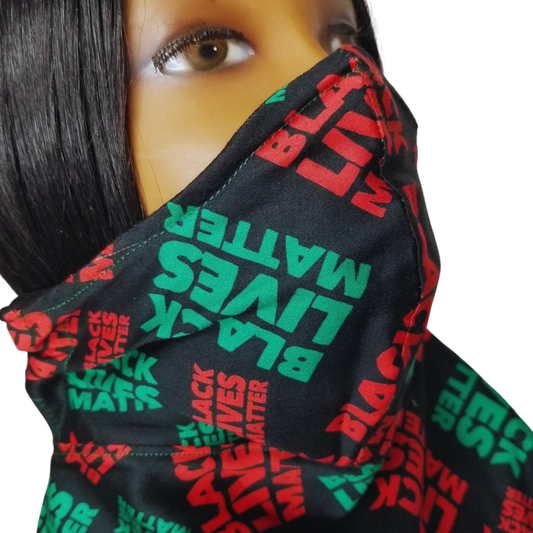 RB1 Panda Scarf & Mask Red, Black, Green BLM