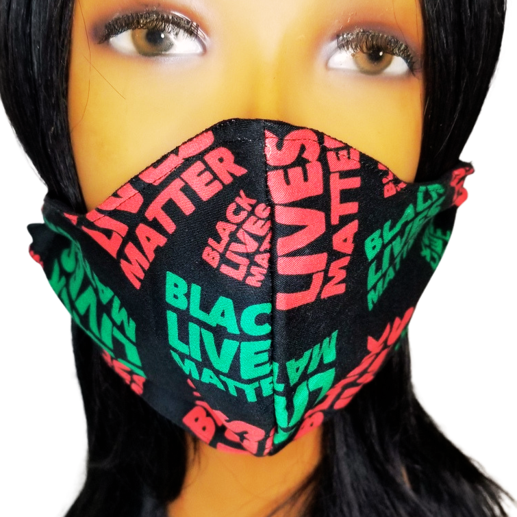 RB3 Panda Mask Red Black Green BLM