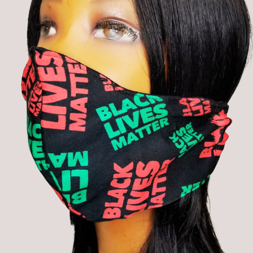 RB3 Panda Mask Red Black Green BLM