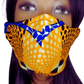 OO1L Panda Mask African Print "Orange Leopard"