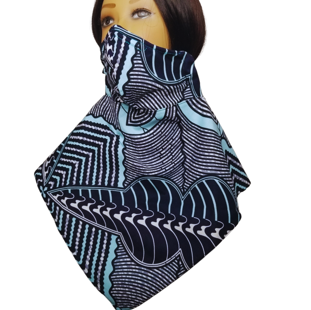 12BL1 Panda Scarfs - Blue Waves