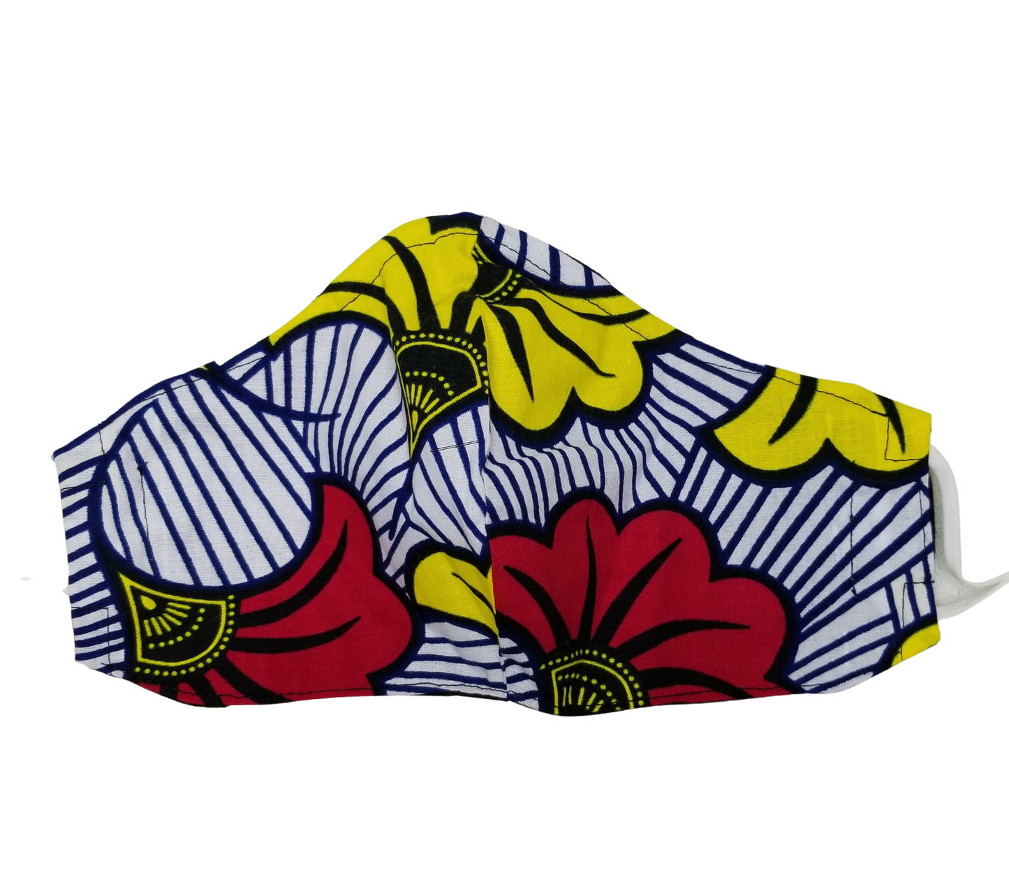 YY4 Glamor Masks- African Print- Yellow Flower