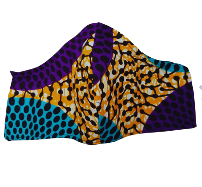 Purple Networking African Print Mask   Add some color and flair to your outfit with the Purple Networking African Print Mask, a stunning accessory that showcases your unique style and personality. This mask is not just a protective layer; it’s a vibrant statement of your individuality and creativity. The mask’s dynamic blend of purple, orange, and teal in an intricate African print design isn’t just visually appealing; it’s a reflection of your bold and adventurous spirit.